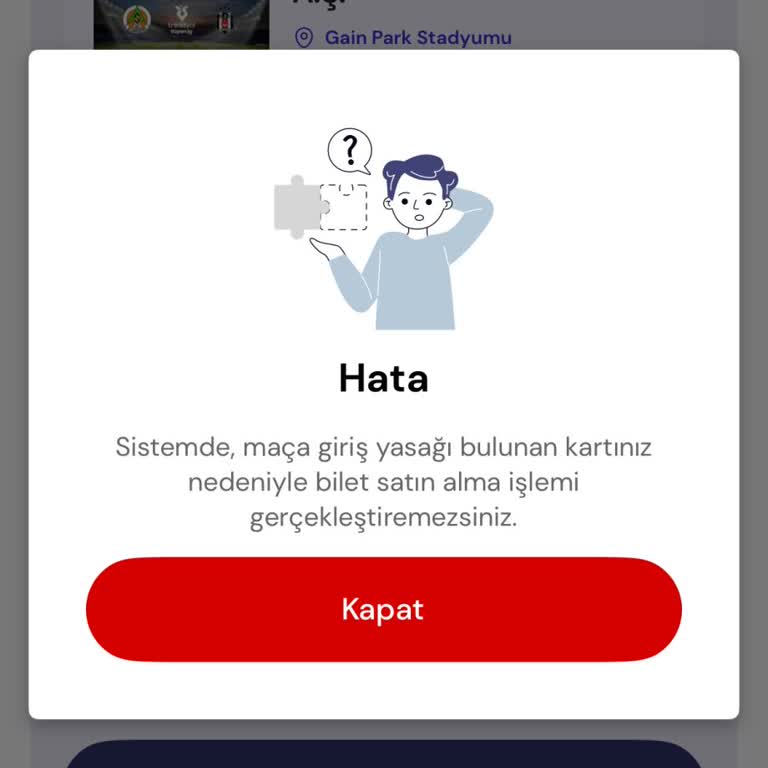 Passolig Kartımla Bilet Satın Alamıyorum: Maça Giriş Yasağı Hatası