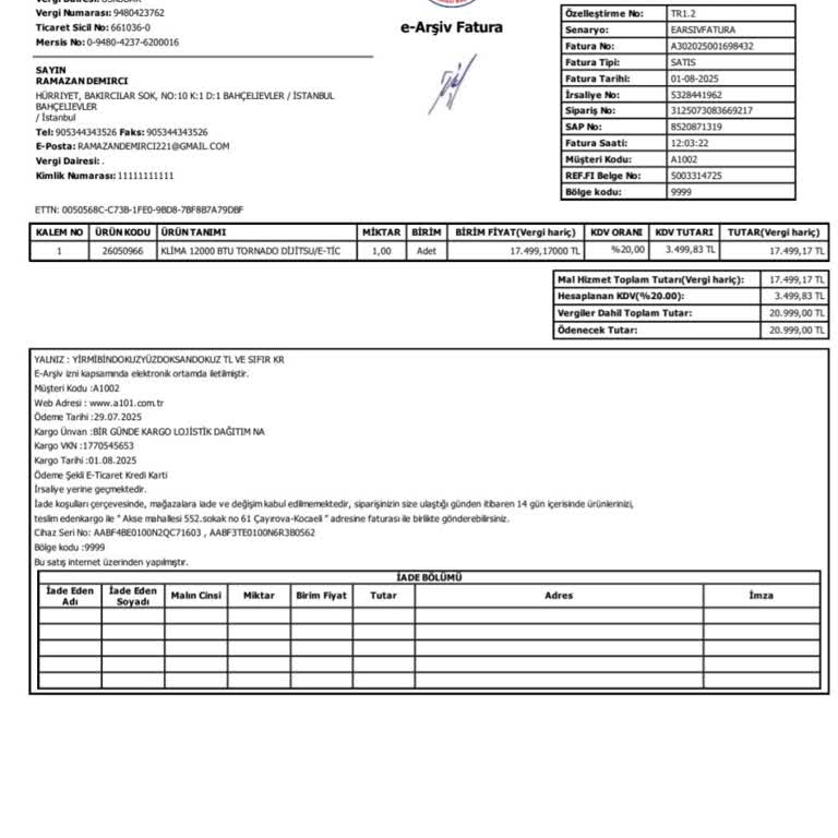 25 Gündür Beklenen Klima Kurulumu Yapılmıyor, Mağduriyetim Giderilmiyor