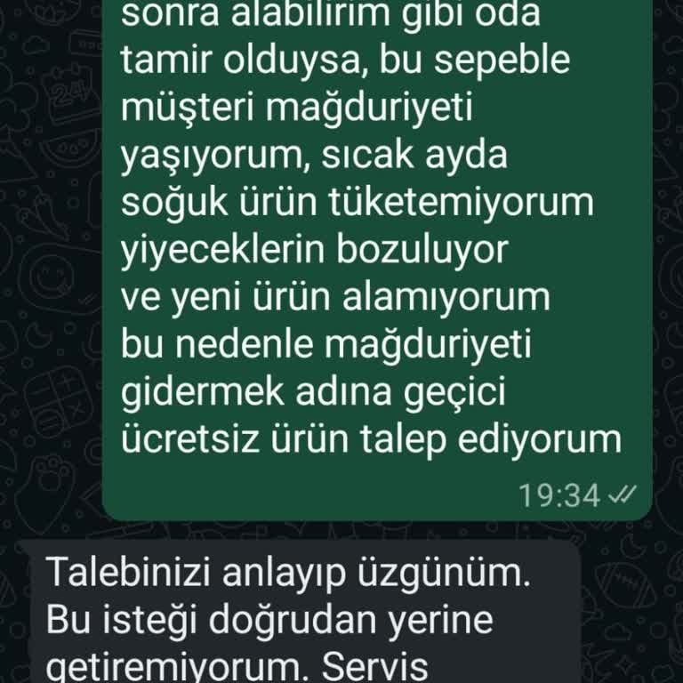 Vestel Buzdolabı Arızası Sonrası Yetersiz Servis Ve Bilgi Eksikliğiyle Mağduriyet