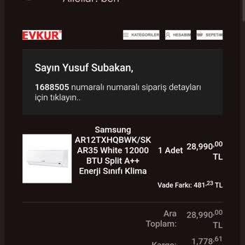 İptal Edilen Siparişte Ücret İadesi Yapılmıyor