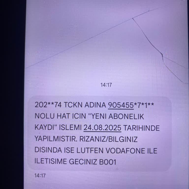 Adıma İzinsiz Hat Başvurusu Ve Güvenlik Endişesi