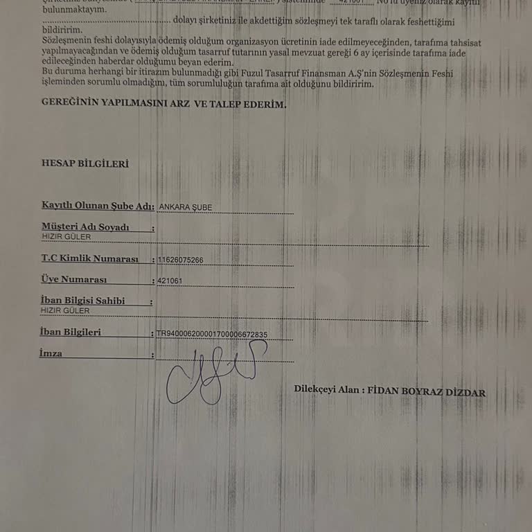 Fuzulev'den Organizasyon Ücreti Ve Ödemelerin İadesinde Mağduriyet