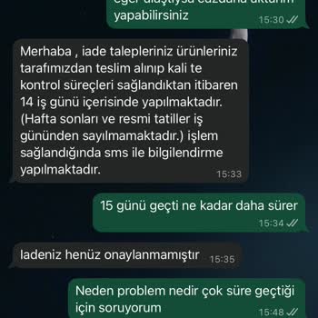 Bir Aydır İade Bekliyorum, Canlı Destek Çözüm Sunmuyor