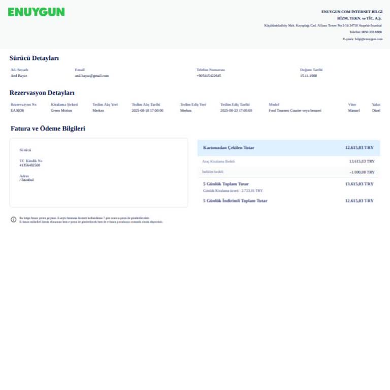 Kiraladığım Aracı Kullanamadan Mağdur Oldum, Ücret İadem Yapılmadı