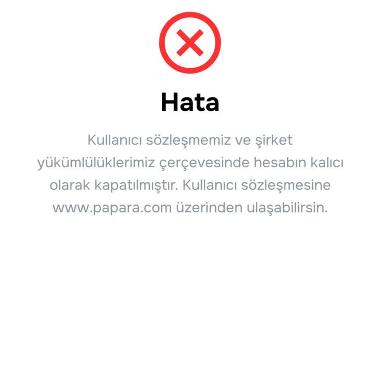 Papara Hesabım Açıklamasız Kapatıldı Param İade Edilmedi Mağduriyetim Sürüyor
