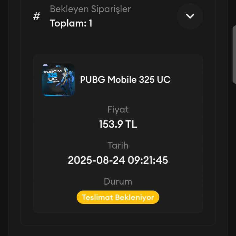 Satın Aldığım PUBG UC Teslim Edilmedi, Ücret İadesi İstiyorum