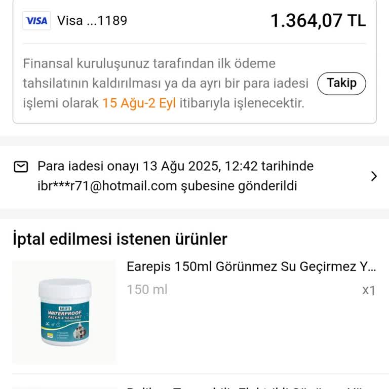 Temu İptal Edilen Siparişin İadesi 12 Gündür Yapılmadı Müşteri Hizmetleri Çözüm Sunmuyor