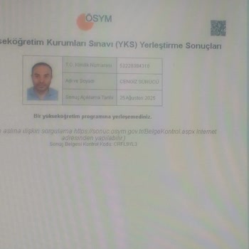 Yerleştirme Sonucu Hatası Nedeniyle Hiçbir Programa Yerleşemedim