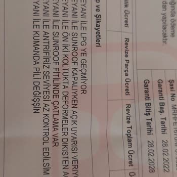 Garanti Kapsamında Çözülmeyen Sorunlar Ve Yetersiz Servis Deneyimi Nedeniyle Mağduriyet