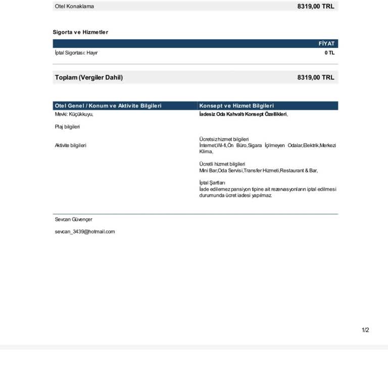 Rezervasyonun Otele Aktarılmaması Nedeniyle Mağduriyet Ve Ek Masraflar
