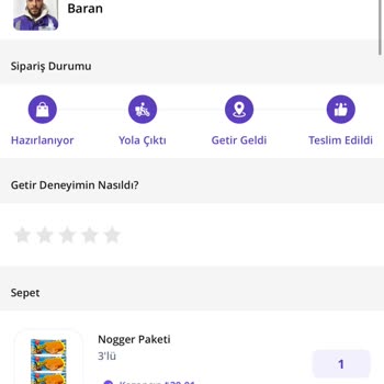 Getir Siparişimde Eksik Ürün Ve İade Sorunu Yaşıyorum