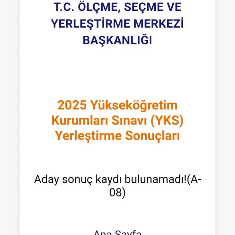 YKS Tercih Sonuçlarım Sisteme İşlenmemiş Görünüyor, Mağduriyet Yaşıyorum