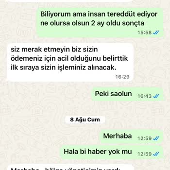 Satış Sonrası Ödeme Yapılmaması Ve Bilgi Eksikliği