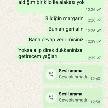 Aldığım Tereyağı Margarine Benzedi, İade Talebime Cevap Verilmiyor!
