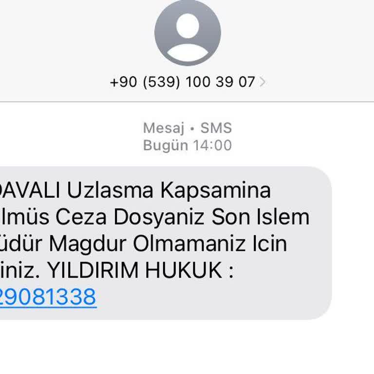 Şüpheli SMS İle Ceza Dosyası Bildirimi Ve Ödeme Talebi