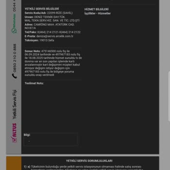 İlk Haftadan Beri Arızalı Televizyonumun Değişimi Talebim Reddedildi, Mağdurum