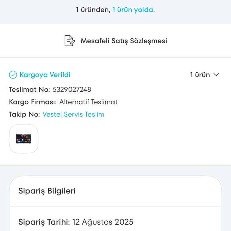 Sipariş Verdim, Ne Ürün Var Ne Bilgi!