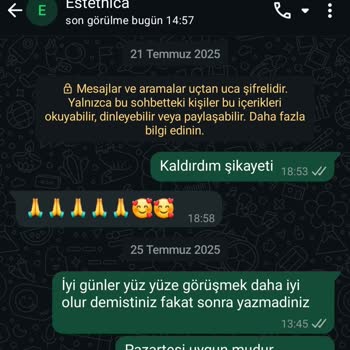 Estethica'da Paketim Haksızca İptal Edildi, Seanslarım Silindi Ve Dönüş Yapılmadı