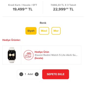 Aldığım Telefonun Yanında Vaat Edilen Saat Hediyesi Teslim Edilmedi