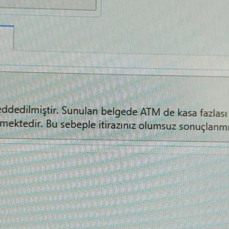 ATM Arızası Sonucu Eksik Para İadesi Ve Mağduriyet