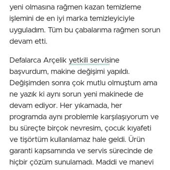 Yeni Alınan Arçelik Çamaşır Makinesi Ve Buzdolabında Ciddi Sorunlar Ve İade Talebi