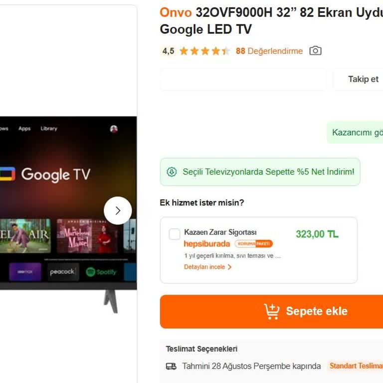 Onvo Televizyon Teslimatında Garanti ve Servis Ücretiyle Yaşanan Şaşırtıcı Mağduriyet