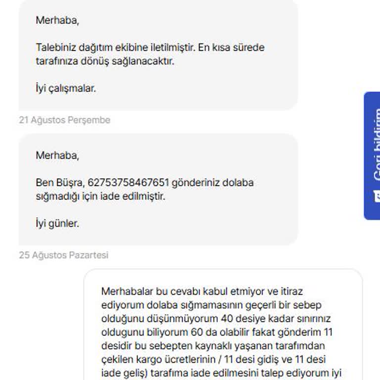 Hepsiburada Kargo Teslimat Sorunu Ve Haksız Kargo Ücreti İadesi Talebi