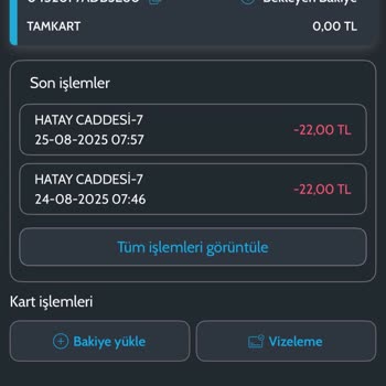 Yanlış Kart Numarasına Yapılan Bakiye Yüklemesinin Düzeltilmesini Talep Ediyorum