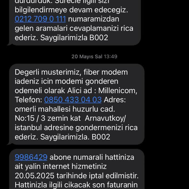 İptal Sonrası Modem İadesine Rağmen Haksız Borç Ve İletişimsizlik Mağduriyeti