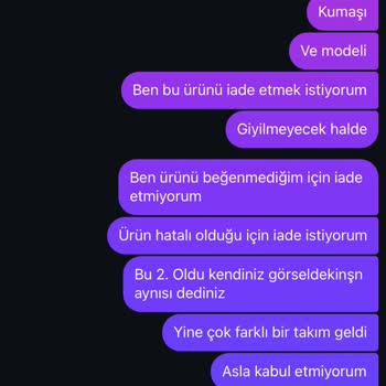 Sipariş Ettiğim Elbisenin Defalarca Hatalı Gelmesi Ve İletişimsizlik Mağduriyeti
