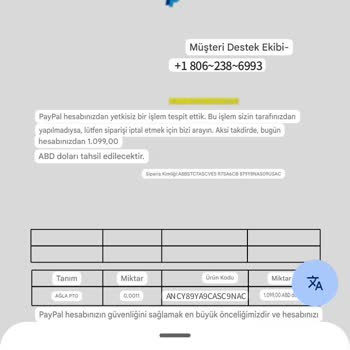 Sahte PayPal E-postalarıyla Yanıltıcı Bilgilendirme Ve Yetersiz Destek Deneyimi