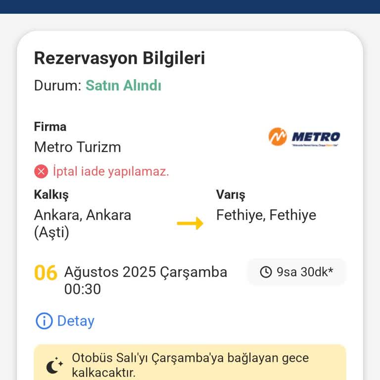 Metro Turizm'de İptal Edilen Seferin Ücreti Hala İade Edilmedi