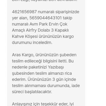 Kargo Teslim Edilmeyen Ürün Nedeniyle Mağduriyet Ve Çözüm Eksikliği