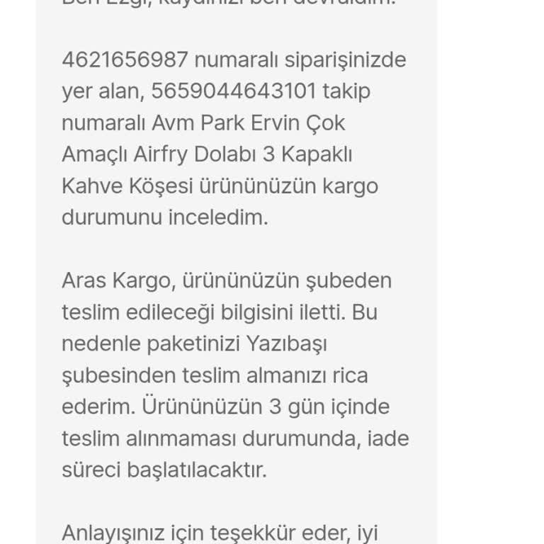 Kargo Teslim Edilmeyen Ürün Nedeniyle Mağduriyet Ve Çözüm Eksikliği