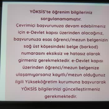 Yükseköğretim Kurulu | Yok Bilgilerimin Güncellenmesi