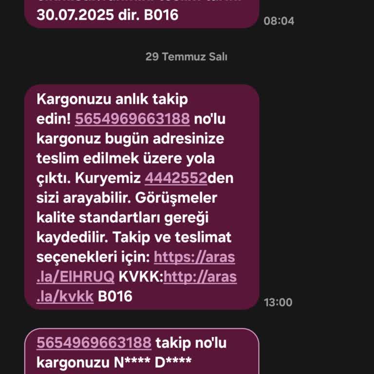 Aras Kargo Yanlış Teslimat ve Kayıp Kargo Sorunu Çözülmüyor