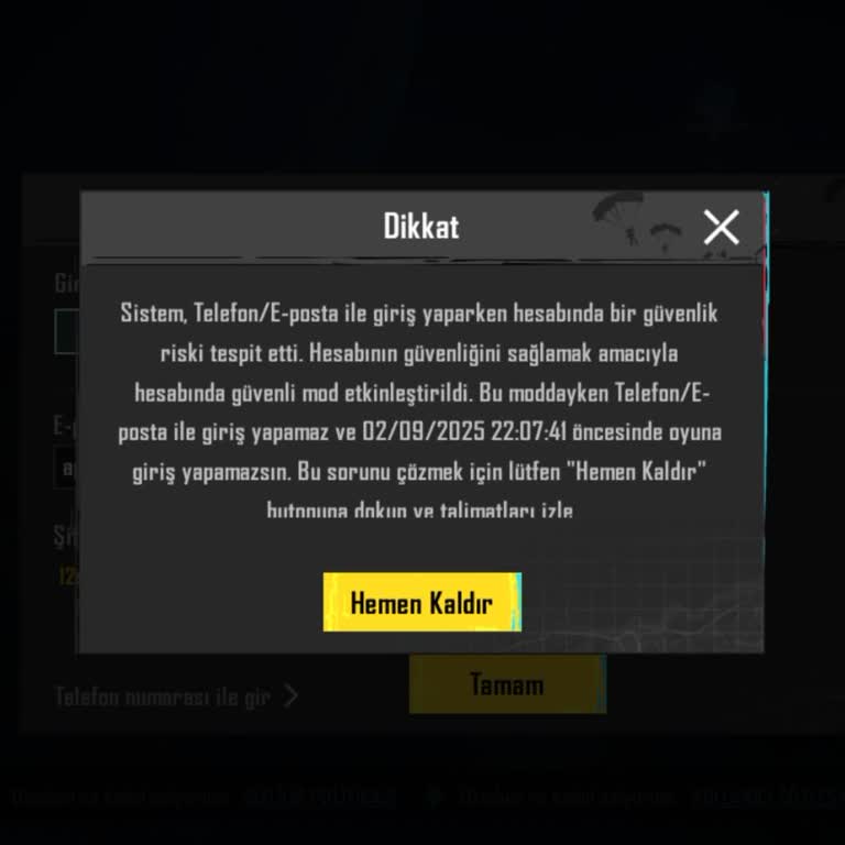 PUBG Mobile Hesabım Güvenli Modda Kilitlendi, Erişim Sağlayamıyorum
