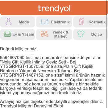 Eksik Teslimat Ve Yetersiz Destek: Siparişimdeki Ürünler Gönderilmedi, Çözüm Sunulmadı