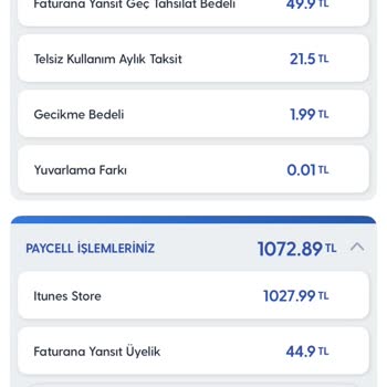 Bilgim Dışında Paycell Faturama Yansıtılan Ücretler Ve Çözüm Eksikliği