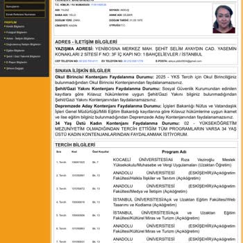 YKS Tercihlerimde Mağduriyet Yaşadım Hakkımın Teslimini İstiyorum