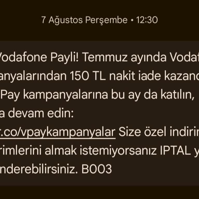 Vodafone Kampanya Kazancım Hesabıma Yatmıyor Müşteri Hizmetleri Çözüm Sunmuyor