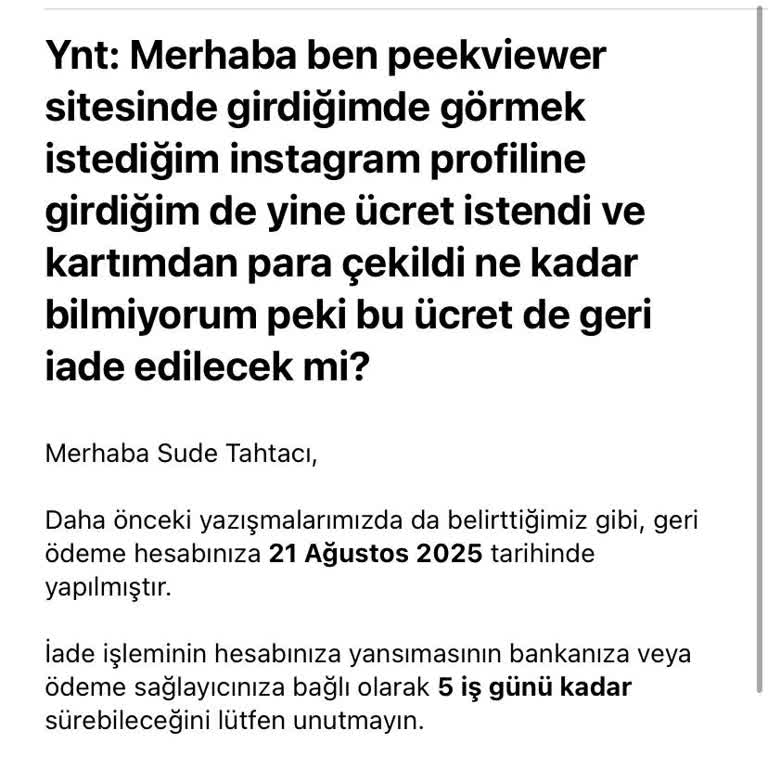 İade İşlemim Hala Hesabıma Yansımadı