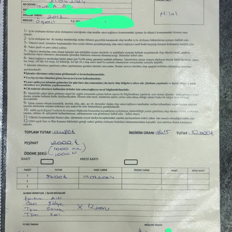 Kullanılmayan Lazer Epilasyon Seanslarım Sözleşmeye Aykırı Şekilde Pasife Alındı