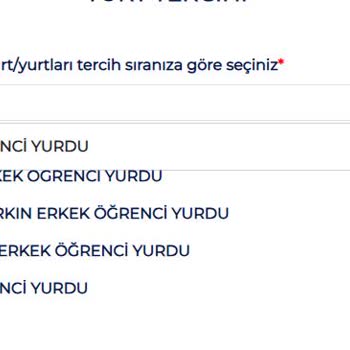 İBB Yurt Başvurusunda Bazı Yurtların Listede Görünmemesi Başvurumu Engelledi