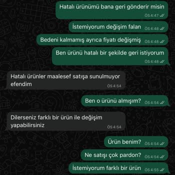 Satın Aldığım Pantolonda Leke Var, Değişim Talebim Karşılanmadı