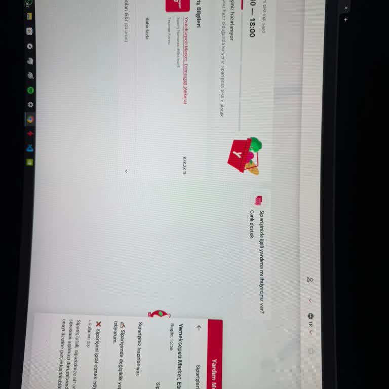 Yemeksepeti Sipariş İptalinde Kupon Seçimi Ve Teslimat Süresi Karmaşası