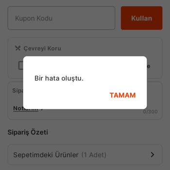 Migros Yemek'te Kupon Kullanılamıyor, Müşteri Hizmetlerinden Dönüş Yok