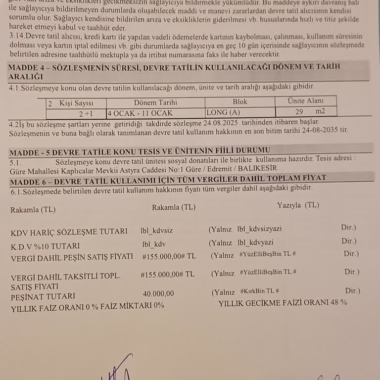 Hattuşa Vacation Thermal Club'da Devre Tatil Satışı Sonrası Cayma Hakkı Ve İade Sorunu