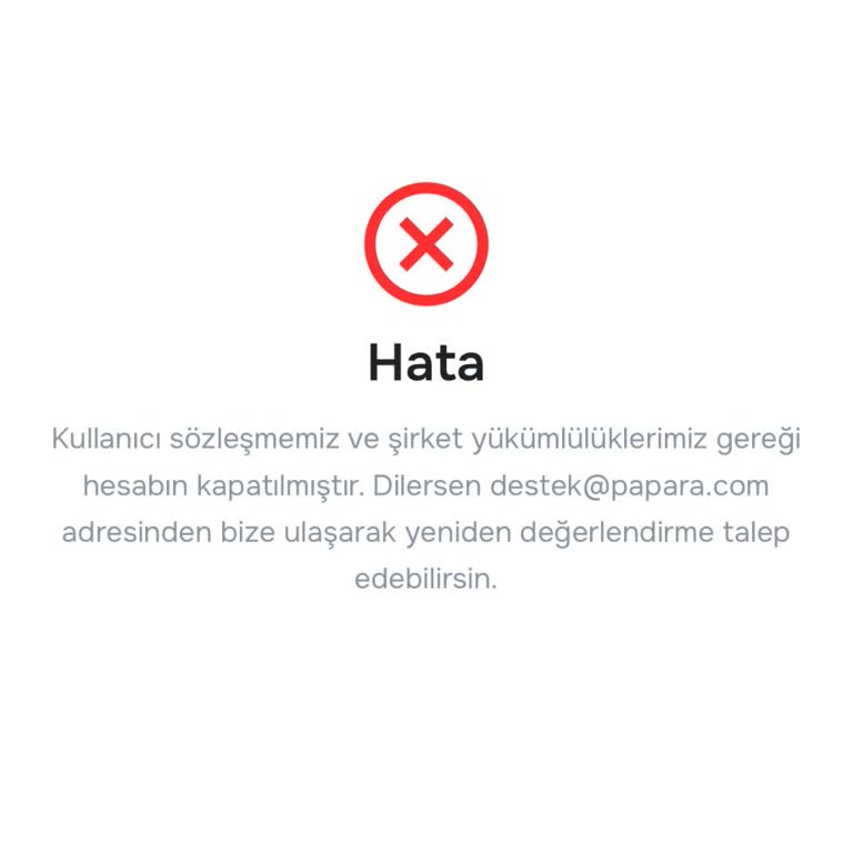 Papara Hesabım Kapandı, Bakiyem İade Edilmiyor: Mağduriyetim Giderilsin!
