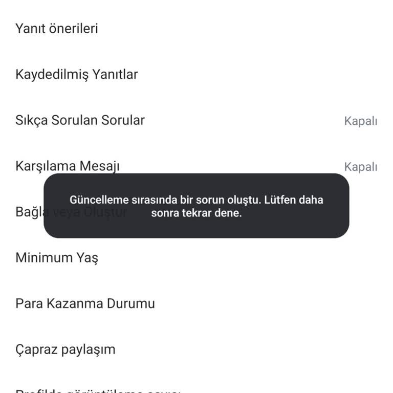 Instagram Hesap Türü Değişikliği Sorunu Çözülmüyor